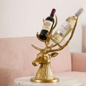 Porte-bouteille à vin en métal artistique, support d'exposition moderne et élégant - Product Image 3