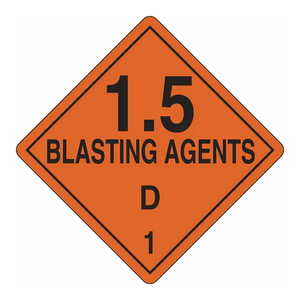 Señal de Advertencia D1 de Brady Blasting Agents, Tablero de Tráfico Plegable de PVC para Áreas de Manipulación de Materiales Explosivos - Product Image 2