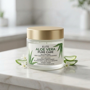 Soins à l'aloe vera de qualité supérieure OEM Malaisie, personnalisables, sans silicone, nettoyage en profondeur, hydratant, anti-rides, blanchissant, anti-acné, pour peaux sèches - Product Image 2
