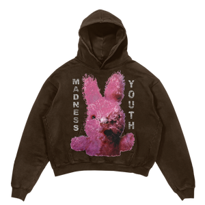 เสื้อฮู้ดดี้พิมพ์ลาย DTG ทรงหลวม สไตล์สตรีทแวร์ ผ้าฝ้าย 100% ระบายอากาศได้ดี เนื้อผ้านุ่ม ไม่มีกระเป๋า ทรงพูลโอเวอร์ ล้างสีแบบแอซิดวอช - Product Image 5