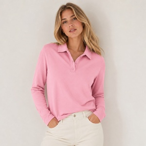 Camiseta Polo de Algodón para Mujer, Manga Larga, Ropa Casual de Golf, Logotipo Personalizado, OEM, ODM, Marca Privada, Fabricante Mayorista - Product Image 2