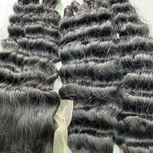 Extensiones de cabello Remy de alta calidad al por mayor 100% cabello vietnamita negro natural con extremos doblemente dibujados para tejer - Product Image 5