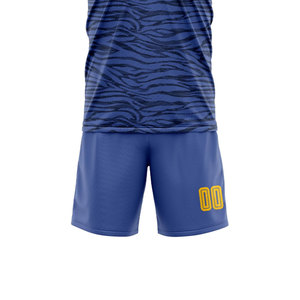 Blue White Color Sleeveless Custom Adult <b>Soccer</b> Football Kit Men Sports Training Wear Printed Summer Quick Dry 100% Polyester - Product Image 4