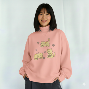 Women Mock Neck Pullover Printed Front 100% Cotton Fleece Premium Fabric OEM ODM Trendy Winter Casual Clothing - Product Image 1