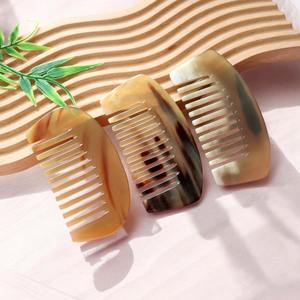 Peine de cuerno hecho a mano de primera calidad para desenredar el cabello, peinar, cuidar y embellecer, para barbería profesional, salón de belleza, cuidado personal, material natural - Product Image 3