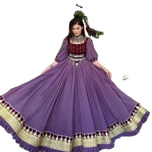 Ethnic Clothing Afghan Embroidered Traditional Dress Colorful Geometric Patterns Details Cultural Accessories Afghan Kuchi Adult - Product Image 1
