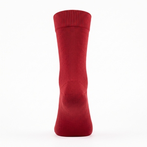 Dumela Men's <b>Red</b> Crew <b>Socks</b> Solid Color Breathable Knitted Casual Wear Adult Size - Product Image 2