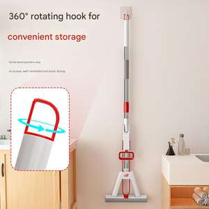 ممسحة أرضية ذاتية العصر للمنزل والمكتب والمطبخ، منظف للأرضيات الخشبية والبلاط، أدوات تنظيف فائقة الامتصاص مع رأس إسفنجي قابل للعصر - Product Image 5