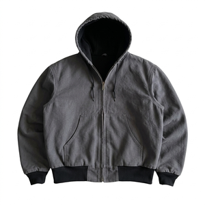 Sweat-shirts à fermeture éclair pour hommes personnalisés, 100% coton, respirants, écologiques, séchage rapide, coupe classique, service OEM - Product Image 3