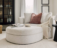 Ensemble de fauteuils d'appoint modernes en tissu Sageliving avec ottoman de rangement pour chambre à coucher et salon