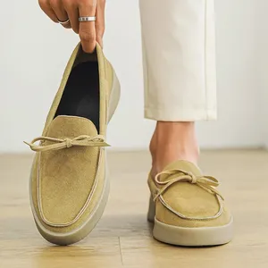 Mocassins d'été pour hommes en daim, chaussures décontractées respirantes à enfiler, confortables pour la marche et la conduite - Product Image 5