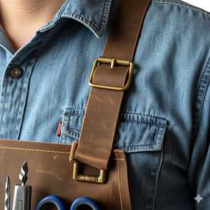 ผ้ากันเปื้อนช่างหินหนังแท้ ป้องกันกลิ่น ทนทาน แข็งแรง ป้องกันการบาดเจ็บจากการตัด สำหรับงานระดับมืออาชีพ เกรดอุตสาหกรรม - Product Image 4