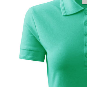 Camiseta de Mujer en Mezcla de Poliéster/Algodón con Bordado de Marca Personalizado, Impresión Serigráfica, Diseño Sólido, Ecológica, Corte Regular - Product Image 3