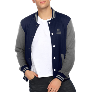 แจ็คเก็ตเลตเตอร์แมนผ้าแคนวาสผู้ชายขายดี ดีไซน์โดดเด่น คุณภาพสูง แจ็คเก็ตฤดูหนาว คอตั้ง โลโก้ด้านหน้า ราคาถูก - Product Image 1