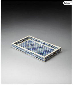 Bandeja Decorativa de Primera Clase con Incrustaciones de Hueso Estilo Art Deco para Mesa de Centro, Calidad Superior, India - Product Image 2