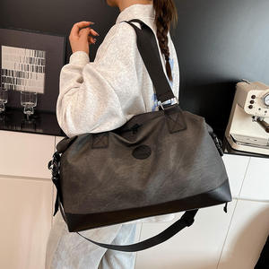 Bolsa de Viaje de Lona con Textura Lavada, Bolsa de Fin de Semana de Gran Capacidad, Equipaje de Hombro Desmontable - Product Image 4
