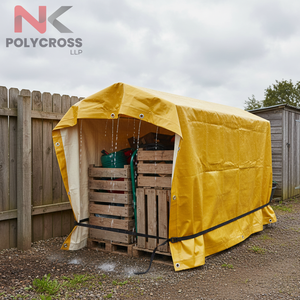 ผ้าใบกันน้ำแบบม้วน ความหนาพิเศษ 70 GSM ป้องกันรังสียูวี กันน้ำ สำหรับงานอุตสาหกรรม โกดัง และใช้งานกลางแจ้ง ส่งออก - Product Image 3