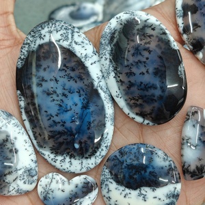 Lot de cabochons d'opale dendritique naturelle, vente en gros de pierres précieuses d'opale pour la création de bijoux - Product Image 3