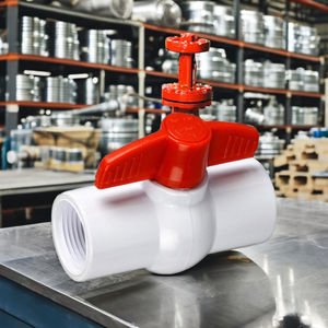 Válvula de Bola Compacta de UPVC de Alta Presión C Way, 200 psi, Estándar DIN, Conexión de 1/2, Tamaño Máximo de Tubería de 4 Pulgadas, Accionamiento Manual de Plástico para Agua - Product Image 5