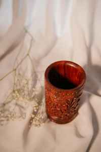 Jarrón Decorativo de Madera y Bambú con Tallado Floral, Ecológico, para Sala de Estar, Oficina, Cocina, Decoración para Bodas y Hogar - Product Image 5