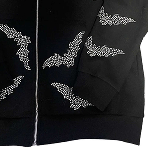 Low moq full face <b>zip</b> hoodie for startup brands cotton fleece custom private label - Product Image 5