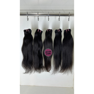 Cabello Remy Indio Liso Natural, 5 Paquetes para Tejido de Cabello - Product Image 1