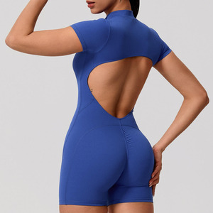 Women Comfortable Breathable Four-Way Stretch Eco-Friendly Spandex/Cotton Quarter-zip <b>Bodysuits</b> Everyday Wear OEM ODM Export - Product Image 4