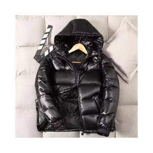 Custom Glossy Wet Look Puffer <b>Jacket</b> <b>Men</b> Detachable Hood Thick Padded Winter Coat Wholesale Oem Manufacturer Bubble <b>Jacket</b> - Product Image 4