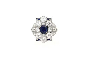 Bague de cocktail Art Déco à fleurs, diamants de laboratoire certifiés IGI, or 18 carats, argent 925, bague de mariage vintage en grappe pour femme - Product Image 3