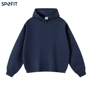 Sudadera con Capucha Oversize de Felpa para Otoño, 100% Algodón, Estampado Gráfico de Estrella de Cinco Puntas Negra, Logotipo Personalizado de Fábrica, Ropa Casual Urbana - Product Image 4