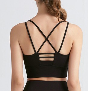 Soutien-gorge de sport respirant, écologique, à séchage rapide, léger, push-up, grande taille, dos nageur pour femme, idéal pour la gym, le fitness, le yoga - Polyester/Coton - Product Image 4