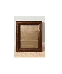 Rustic handcrafted wooden <b>photo</b> <b>frame</b> for displaying vintage <b>black</b> and white <b>photos</b> certificates artworks and documents - Product Image 3