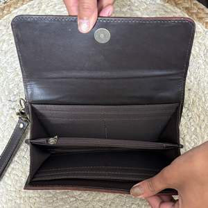 Luxury Handcrafted Tooled Leather Checkered Pattern Long Wallet Western Floral Design Genuine Leather Women <b>Coin</b> Purse Clutch - Product Image 6