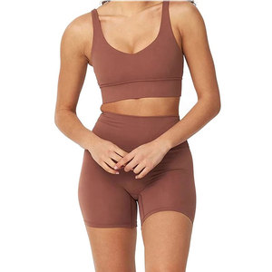 High Quality Custom Sports Bra And Shorts <b>Set</b> For Gym Fitness Yoga Wear Wholesale Customized Color Size Style Oem Sport Bras - Product Image 1