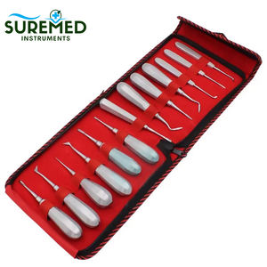 Juego de 13 Elevadores Dentales Luxating Lift para Extracción de Dientes, Incluye Barra Cruzada Coupland y Elevadores Rectos Cryer de Acero - Product Image 2