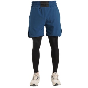 High Street Design hommes bleu marine séchage rapide Gym Shorts d'entraînement hommes Shorts de course avec taille élastique et Logo personnalisé en vrac - Product Image 1