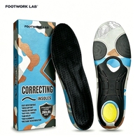 Semelles de sport en carbone PU Nylon avec panneau latéral en PORON GELFiber, semelles de chaussures absorbant les chocs, respirantes, pour la course à pied