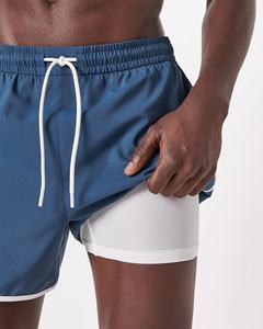 2024 Manufacture <b>Men's</b> Black Beach <b>Shorts</b> 100% Polyester Casual Eco-Friendly Digital Printing Knitted Solid Pattern - Product Image 5