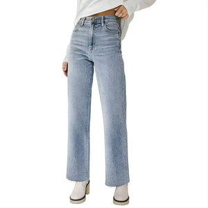 กางเกงยีนส์ทรงสกินนี่เอวสูงสำหรับผู้หญิง ผ้าเดนิมคอตตอน 100% ไซส์พลัส สไตล์ลำลอง ขายส่งจากโรงงาน พร้อมรับทำโลโก้ตามสั่ง - Product Image 2