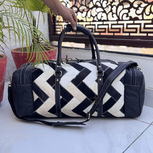 Sac de voyage en cuir de vachette véritable fait main, unisexe, multi-usages, grande taille, sac de sport – Offre exceptionnelle - Product Image 1