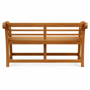 Banc de jardin d'hôtel 4 places en teck massif naturel indonésien de haute qualité, durable et moderne, avec accoudoirs, idéal pour l'extérieur - Product Image 4