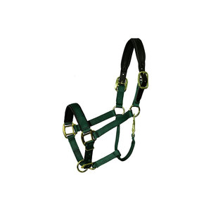 Harnais pour cheval en nylon à motifs, avec ferrures en laiton, pour usage équestre. - Product Image 5