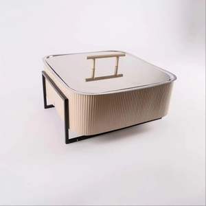 Recipiente para Calentar Comida Tipo Buffet de Cobre Martillado con Tapa, Plato para Servir en Eventos, Soporte para Buffet de Hotel y Restaurante - Product Image 4