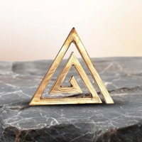 Décoration de mariage en cuivre, motif géométrique triangulaire, 1 pièce, minimaliste, découpé au laser, respectueux de l'environnement, Radhe Enterprises RE/25-26/339