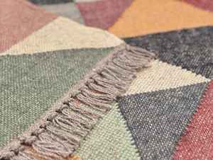 Tapis Kilim en jute et laine tissés à la main, à motifs modernes, pour le salon, la chambre et le bureau - Product Image 4