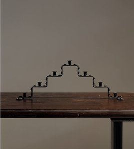 Modern <b>Black</b> Metal Seven Arm Candle Holder Decorative Taper <b>Candlestick</b> Candelabra Table Centerpiece Home Decor - Product Image 3