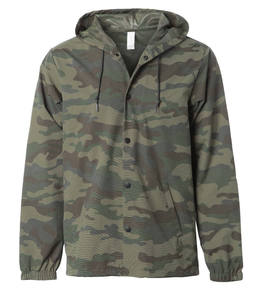 Waterproof Hood <b>Coaches</b> Jacket Custom Wholesale Super Lightweight Water Resistant Nylon Windbreaker Foldable Design - Product Image 6