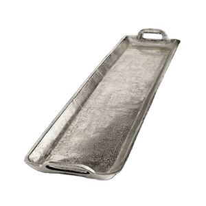 Bandeja de aluminio con forma Rectangular para el hogar, bandeja de servicio de alimentos de diseño moderno con niquelado para cocina, Hotel - Product Image 1