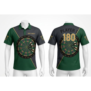 Camiseta de Polo Profesional para Dardos, Diseño Personalizado, Secado Rápido, Transpirable, Ropa de Equipo para Entrenamiento y Partidos de Dardos, Ligera, Fabricación OEM/ODM - Product Image 2