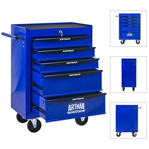 20\" 5-Drawer Rolling <b>Metal</b> <b>Tool</b> Chest Cabinet Steel <b>Tool</b> Storage <b>Box</b> with Ball Bearing Drawer Slides - Product Image 5